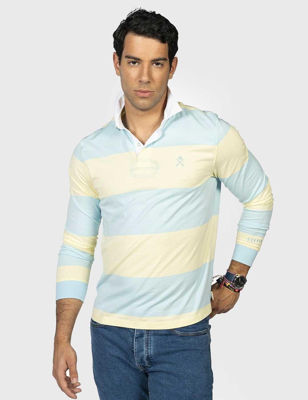 CAMISETA DEPORTIVA AMARILLA Y AZUL HOMBRE HARPER II