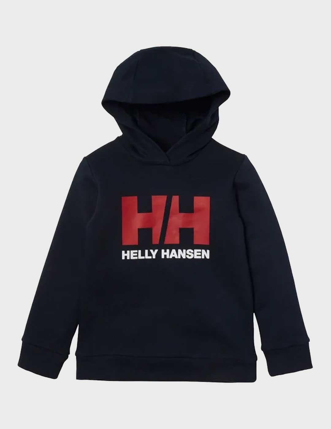 Helly Hanser jr logo Hoddie 2.0JR sudadera azul marino