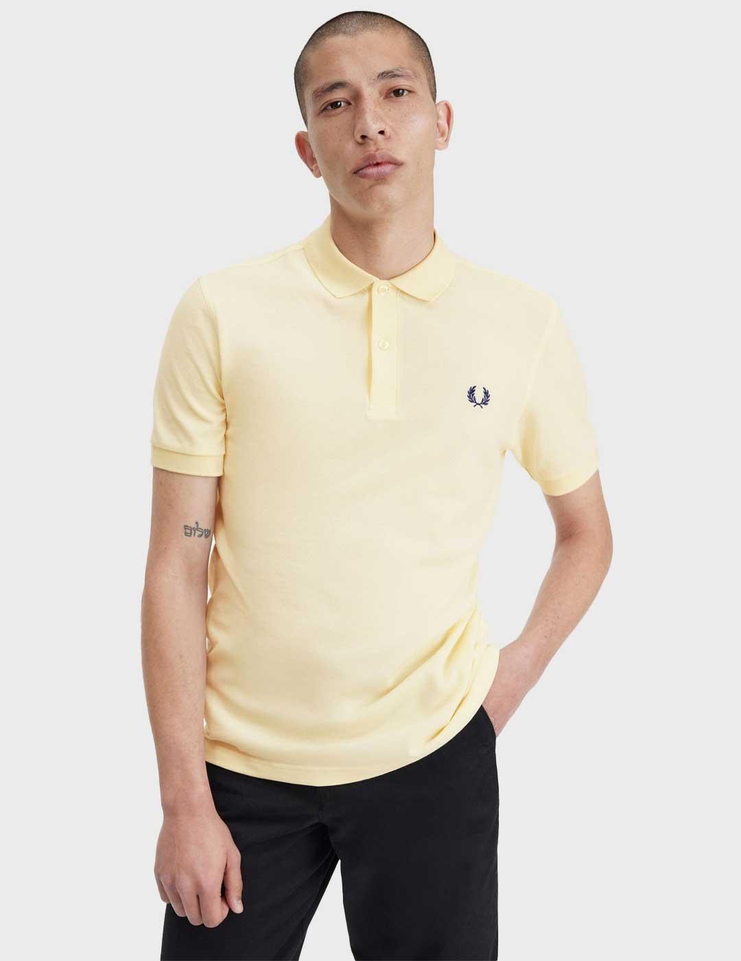 Fred Perry Plain Tipped polo amarillo para hombre