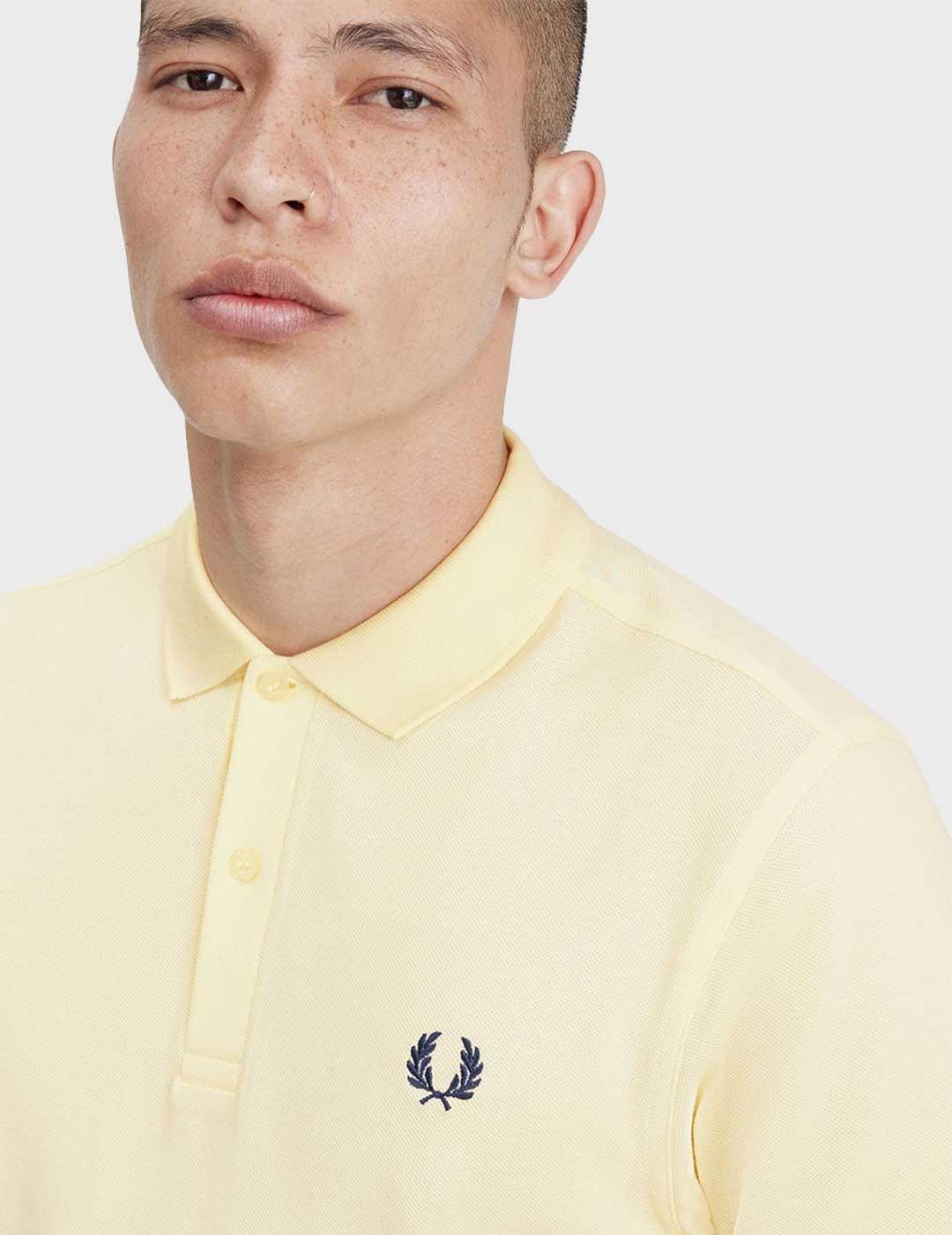 Fred Perry Plain Tipped polo amarillo para hombre