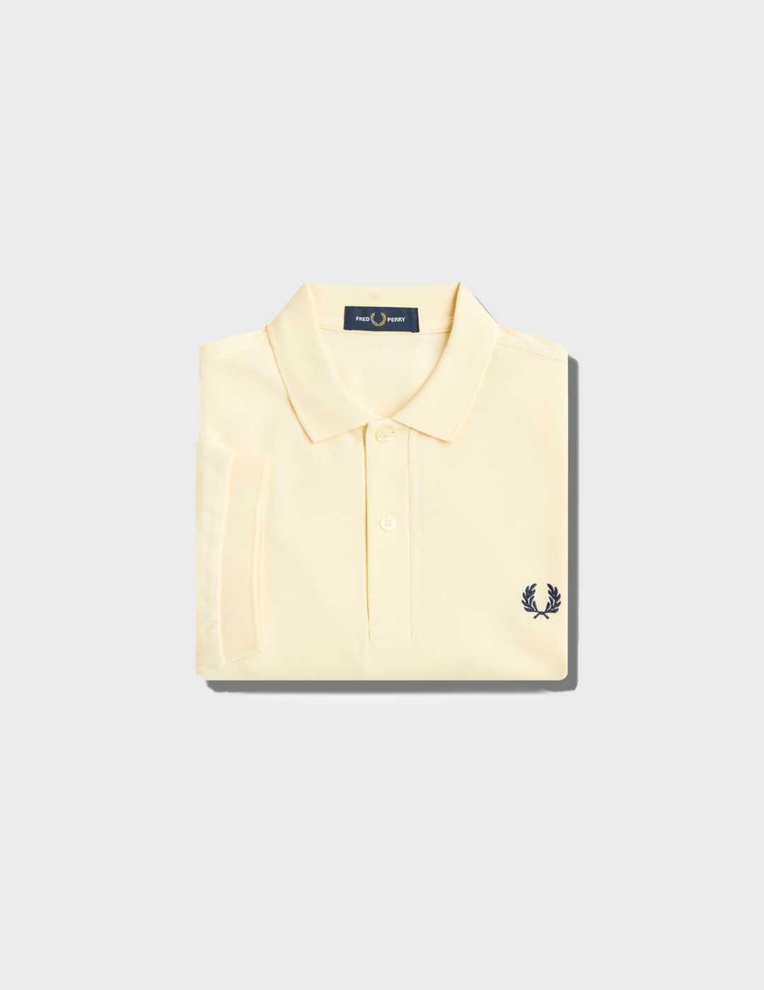 Fred Perry Plain Tipped polo amarillo para hombre