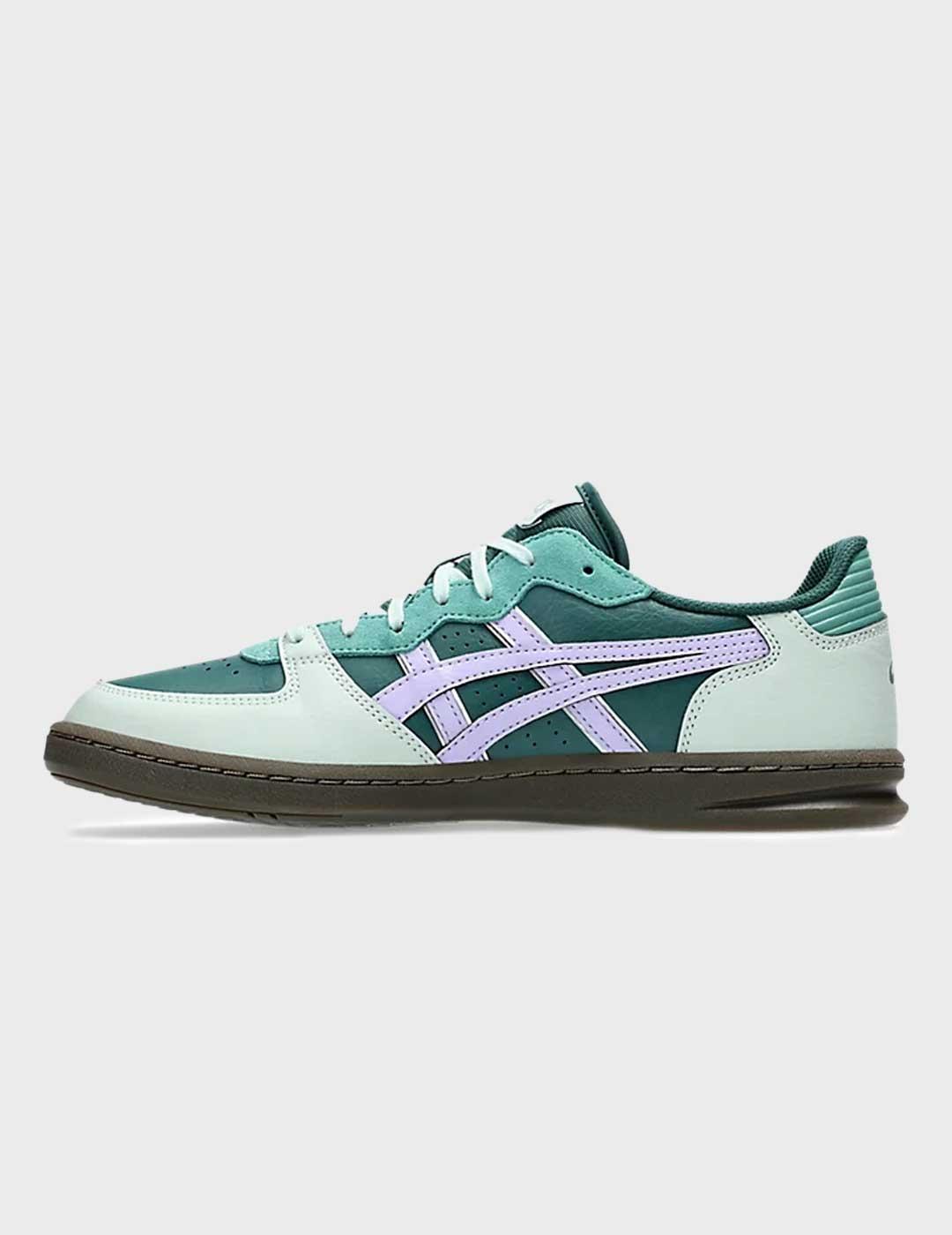 Asics Skyhand Og zapatilla verde logo violeta para mujer