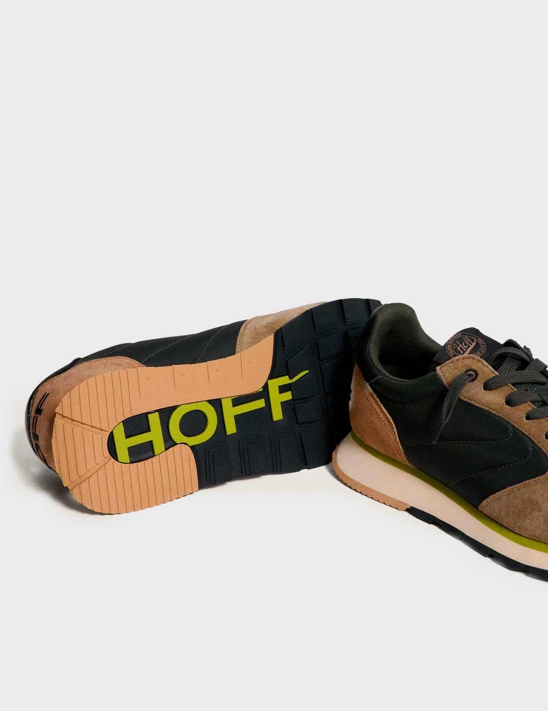 Hoff Brand Pella zapatilla marrón y negra para hombre