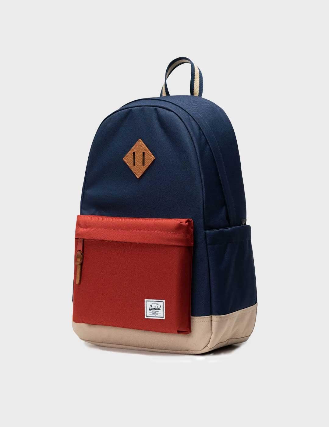 Herschel Heritage mochila azul y roja para hombre y mujer