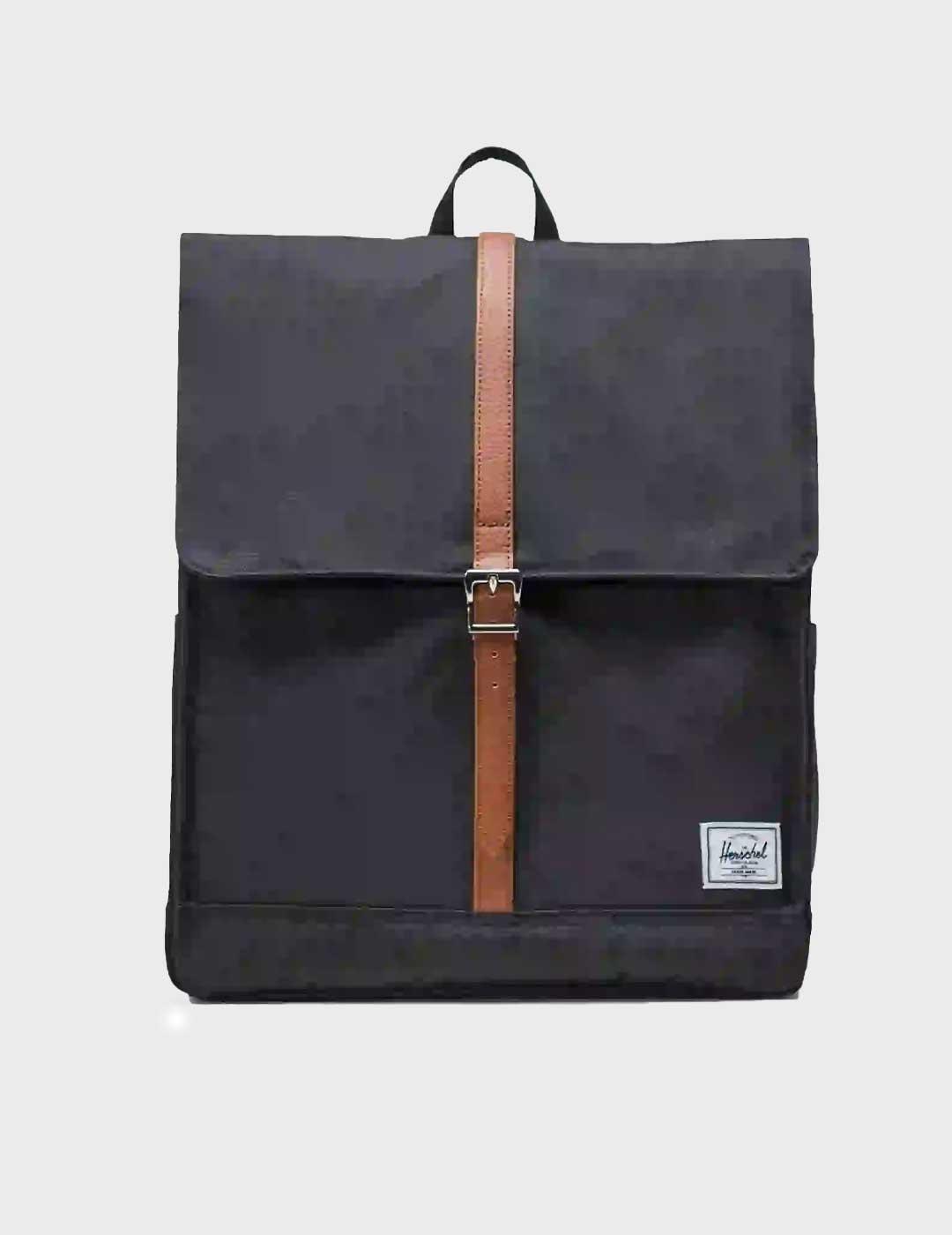 Herschel City mochila negra para hombre y mujer