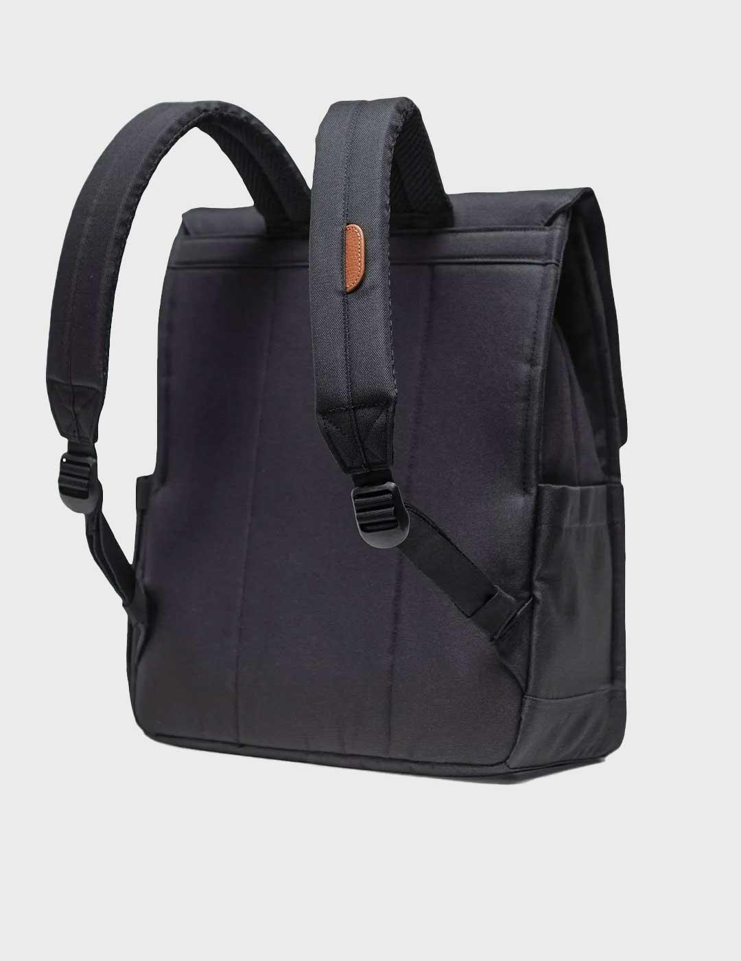 Herschel City mochila negra para hombre y mujer