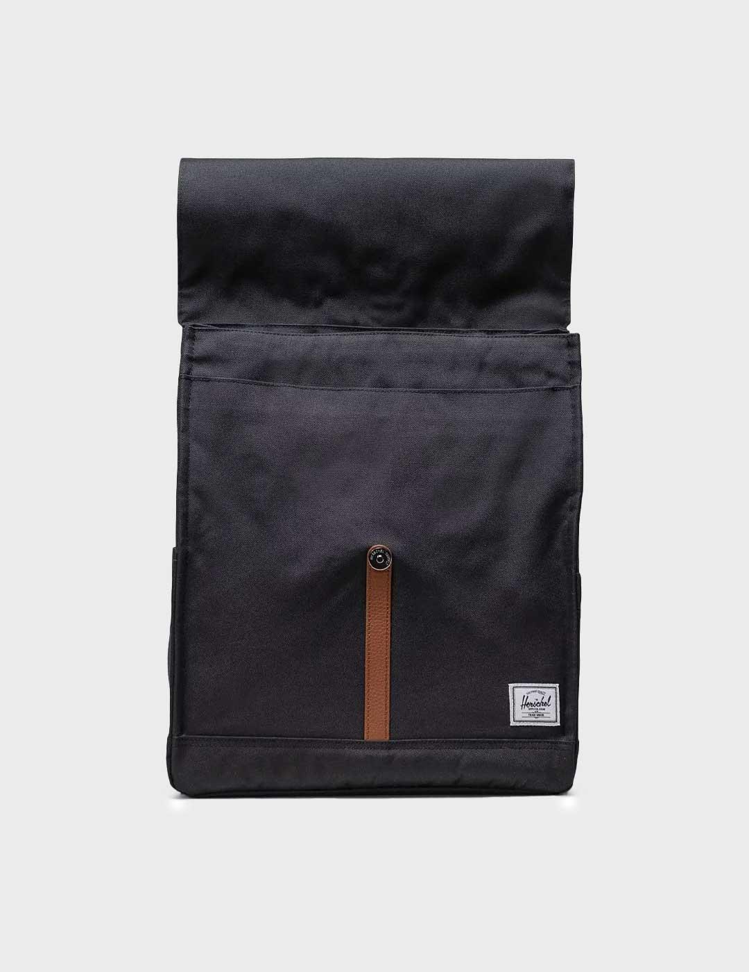 Herschel City mochila negra para hombre y mujer