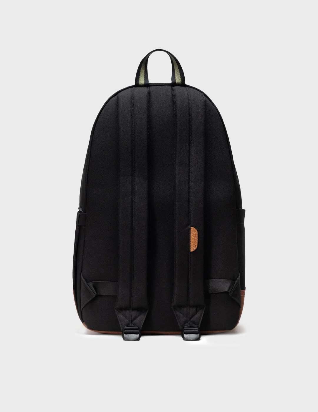 Herschel Heritage mochila negra y verde para hombre y mujer