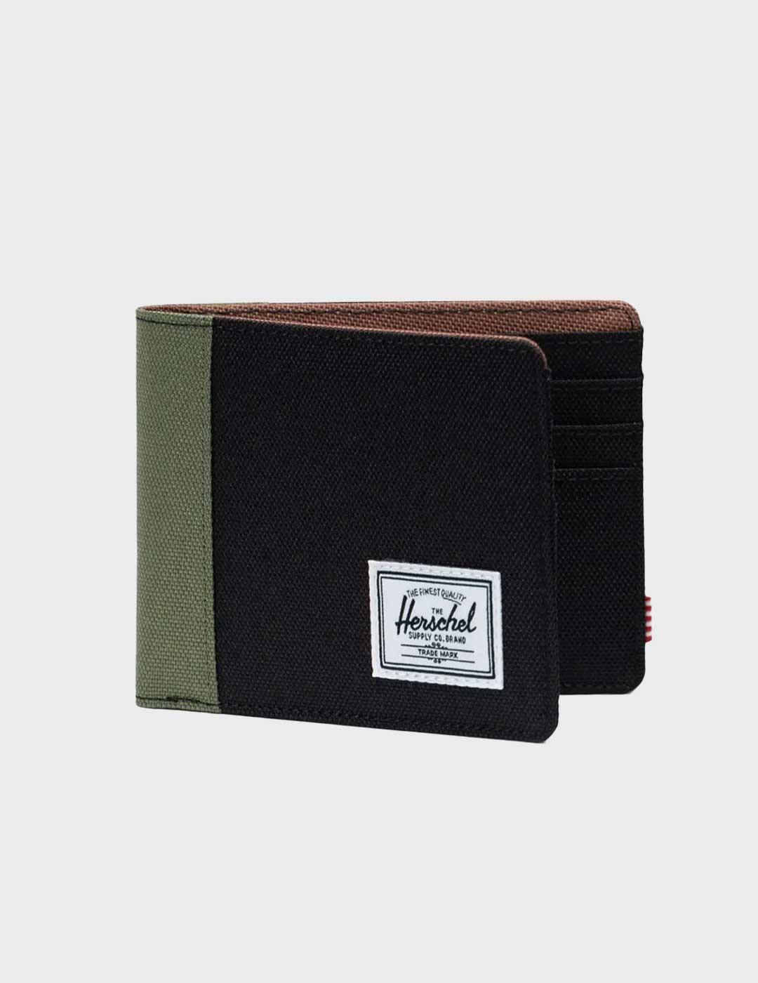 Herschel Roy Coin cartera negra y verde para hombre y mujer