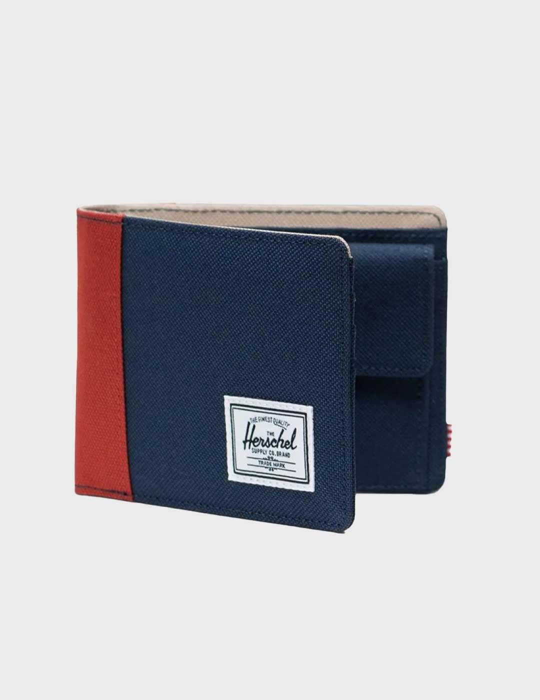 Herschel Roy Coin cartera azul y roja para hombre y mujer