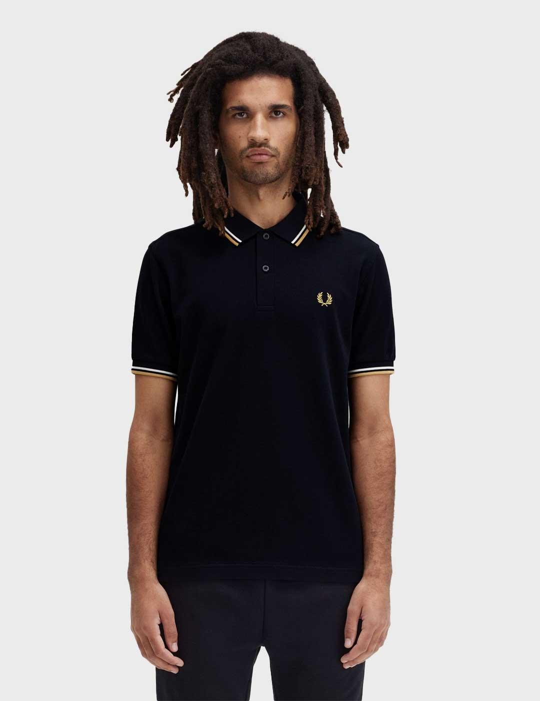 Fred Perry Twin Tipped polo azul marino para hombre