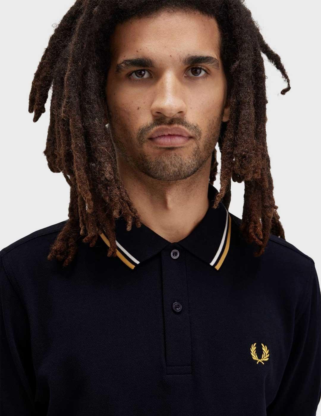 Fred Perry Twin Tipped polo azul marino para hombre