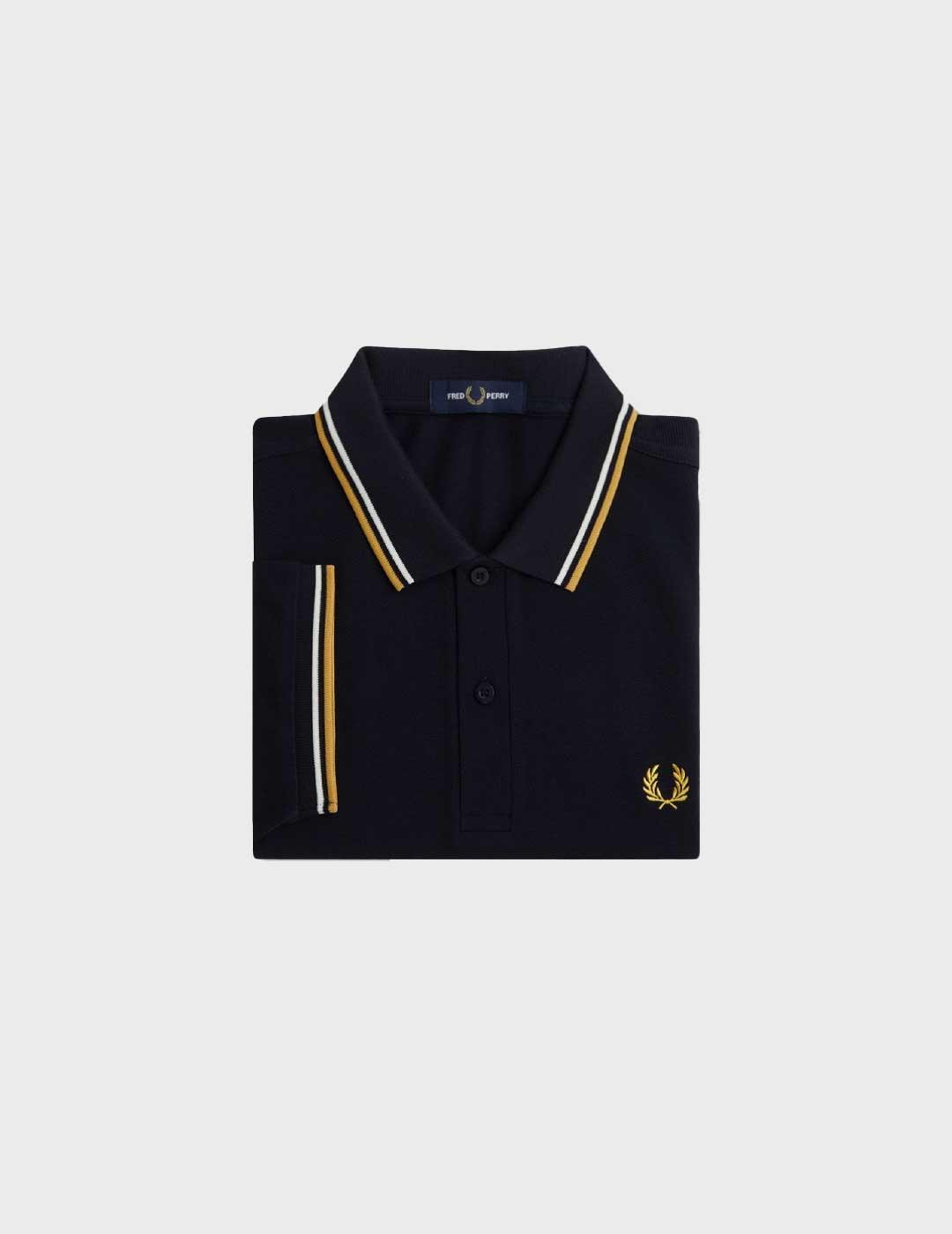 Fred Perry Twin Tipped polo azul marino para hombre