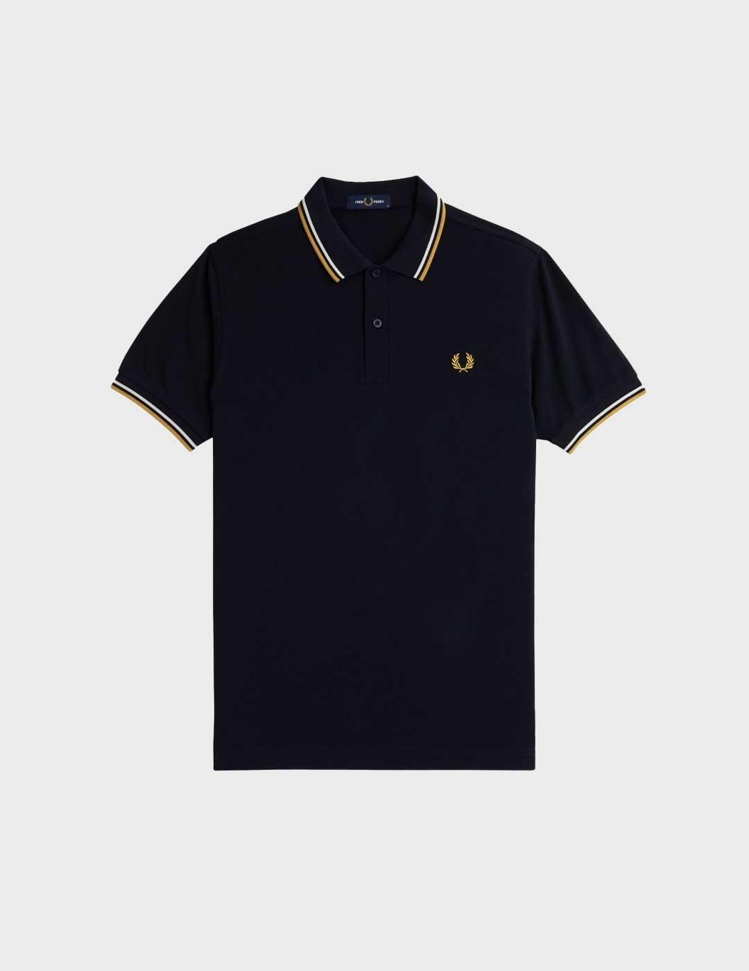 Fred Perry Twin Tipped polo azul marino para hombre