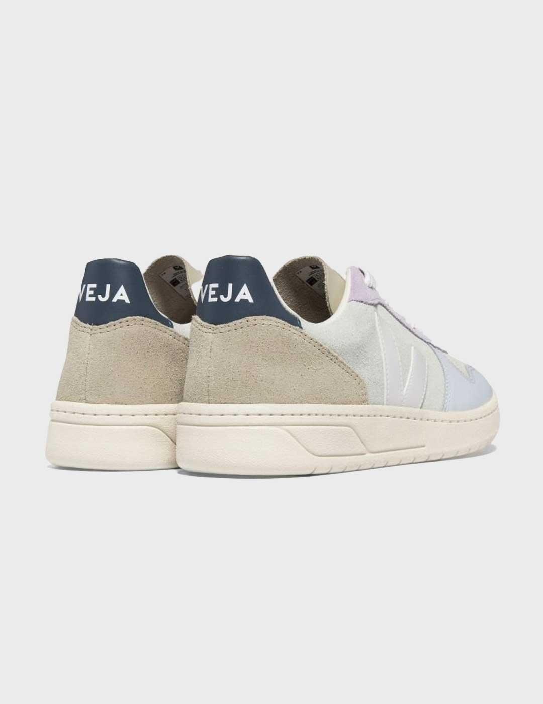 Veja V-10 suede jade zapatilla multicolor para mujer