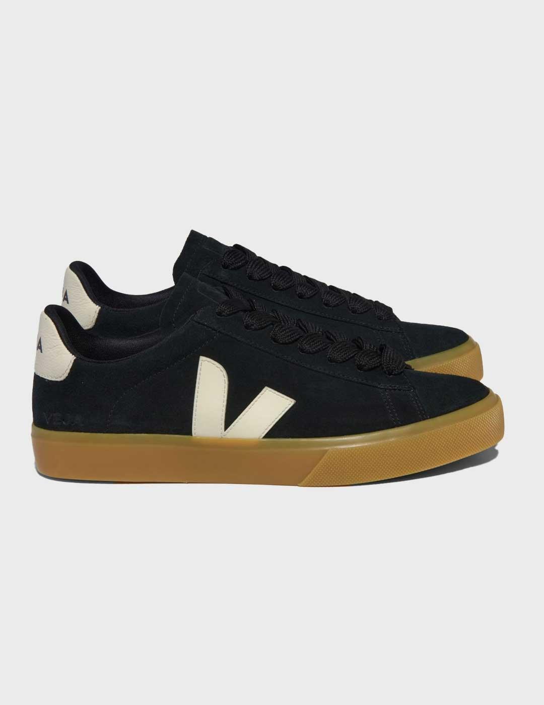 Veja Campo Bold Suede zapatilla negra para hombre