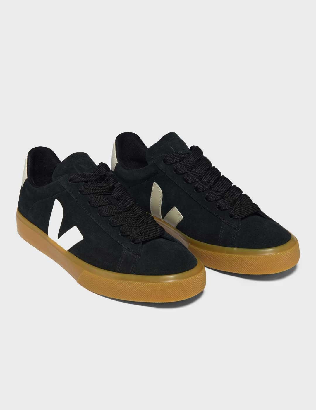 Veja Campo Bold Suede zapatilla negra para hombre