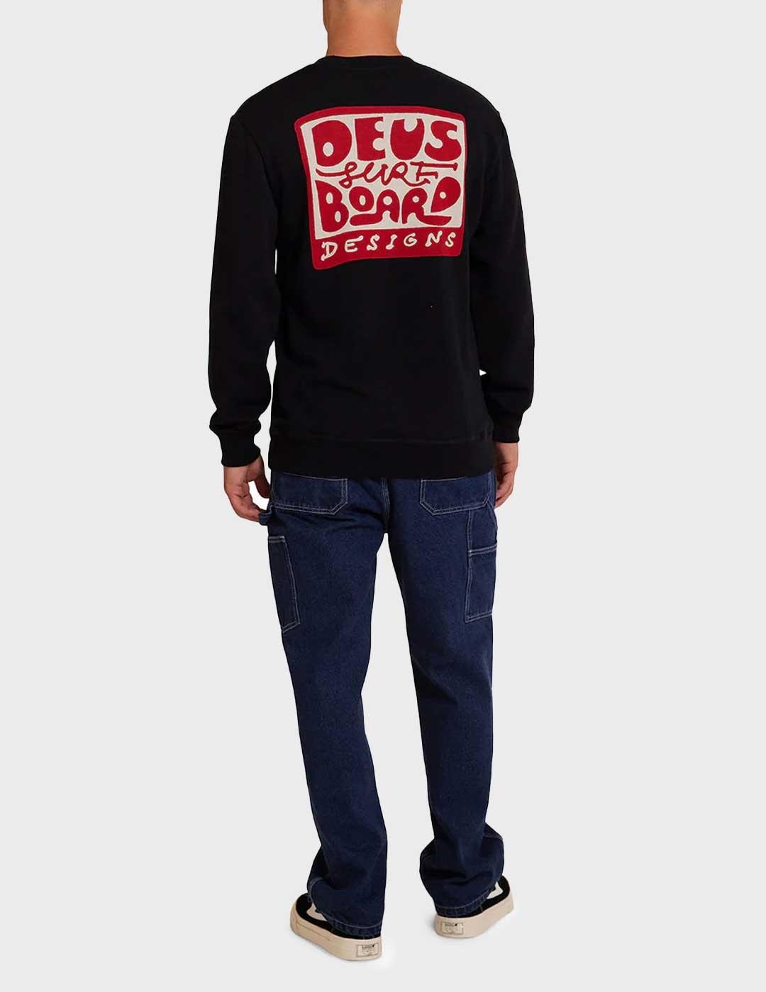 Deus Nice to see you crew sudadera negra para hombre y mujer