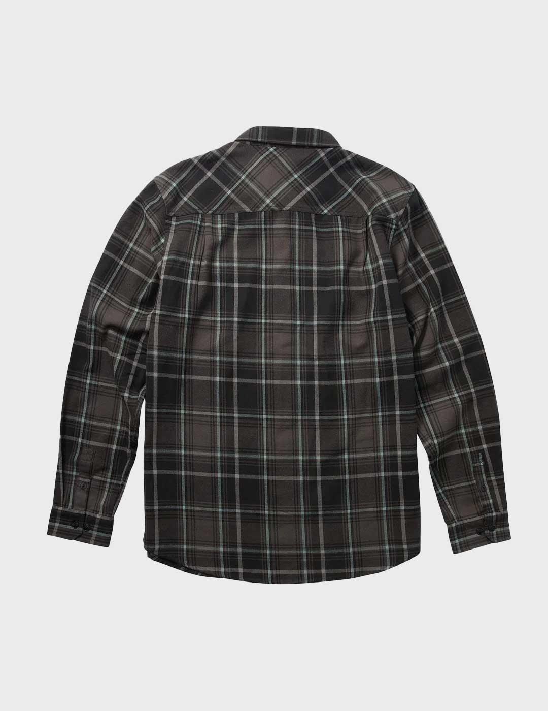 Salty Crew Daybreak Flannel camisa negra cuadros para hombre