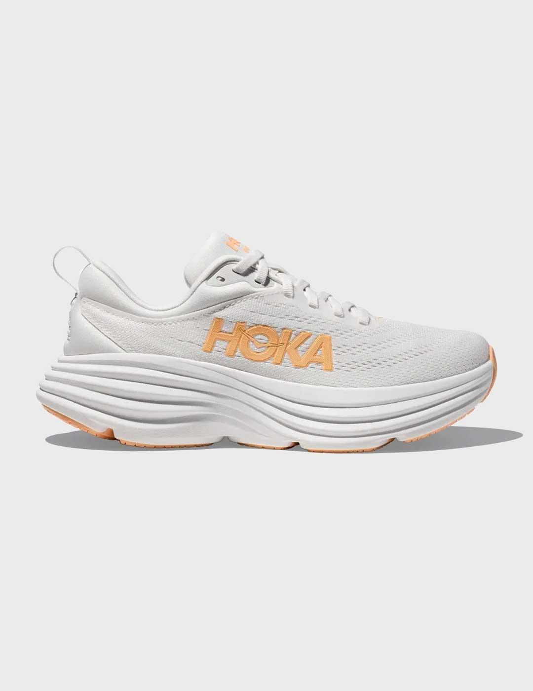 Hoka Bondi 8 zapatilla blanca para mujer