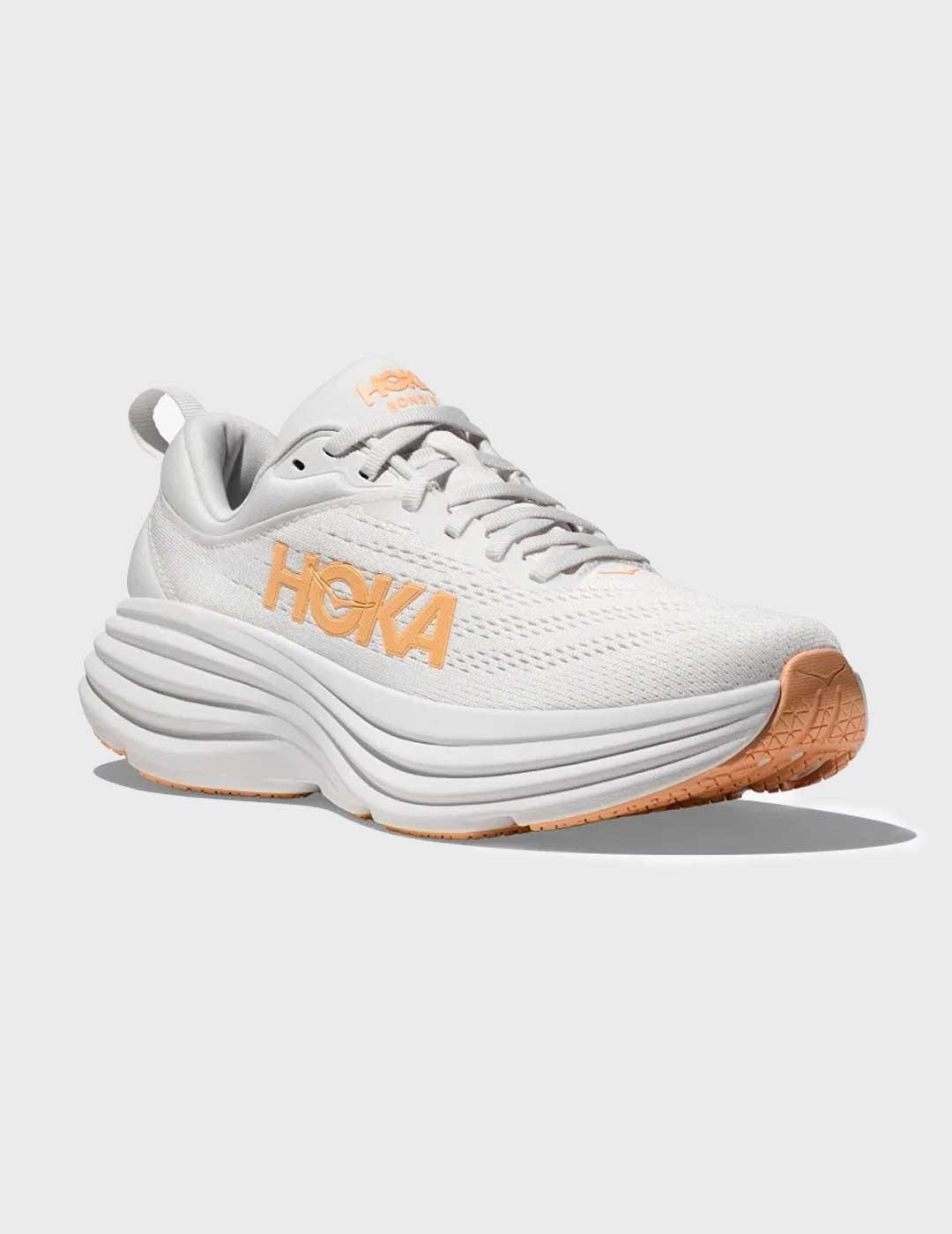 Hoka Bondi 8 zapatilla blanca para mujer