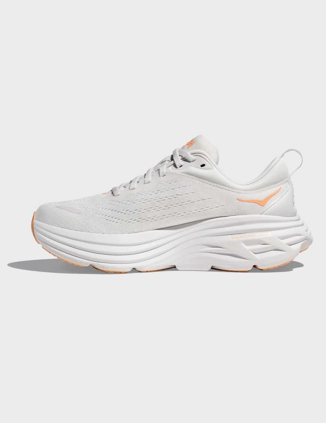 Hoka Bondi 8 zapatilla blanca para mujer