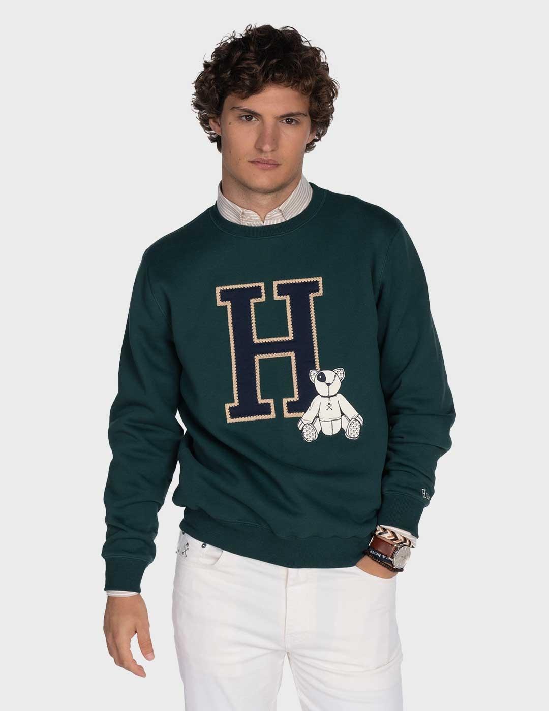 Harper & Neyer Harvard sudadera verde para hombre