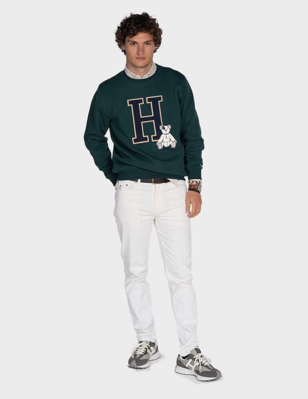 Harper & Neyer Harvard sudadera verde para hombre