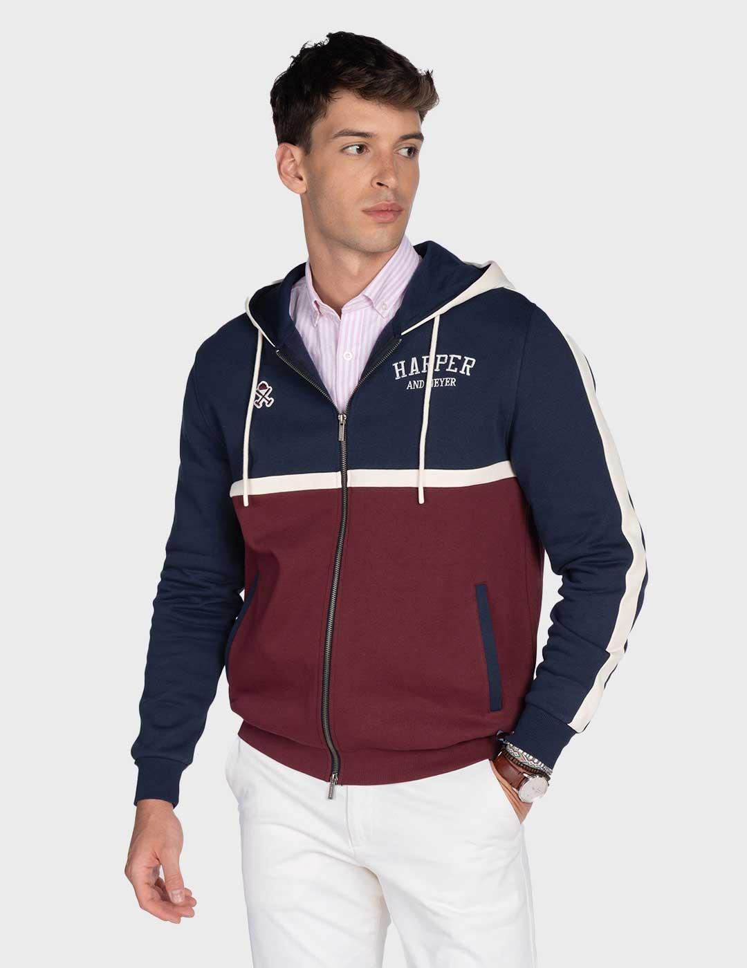 Harper & Neyer Beta Tau sudadera azul marino para hombre