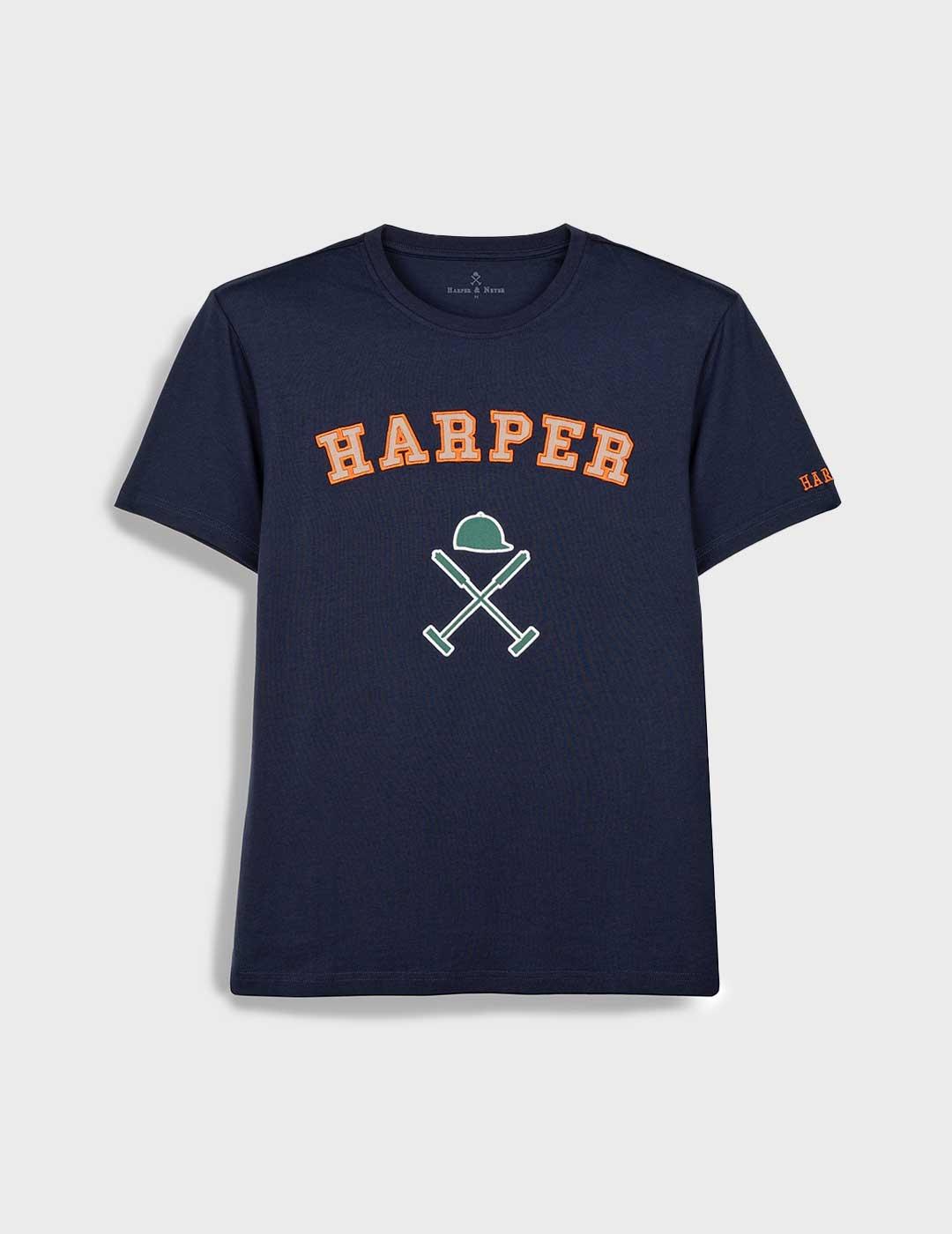 Harper& Neyer camiseta azul marino para hombre