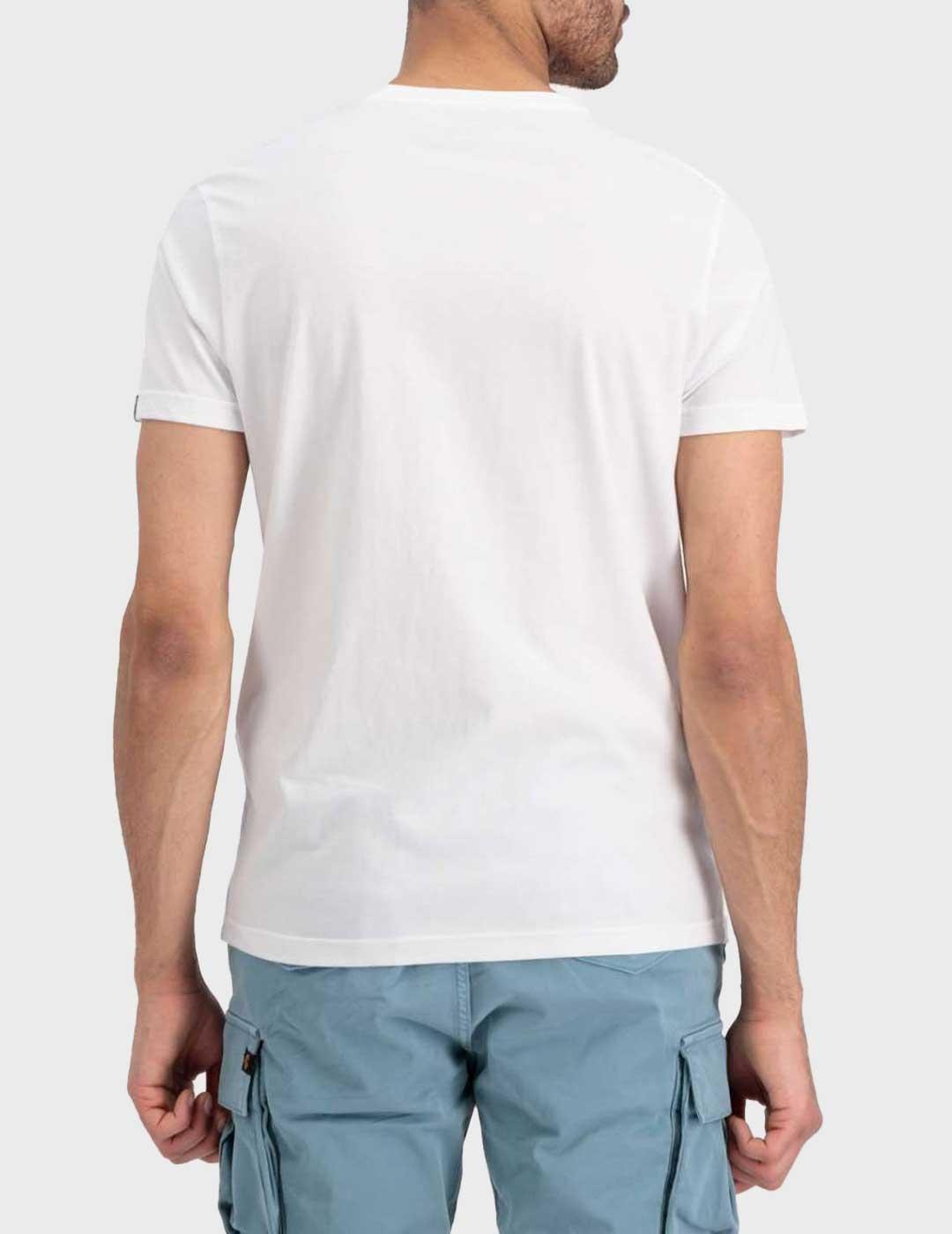 Alpha Basic T Rubber camiseta blanca para hombre