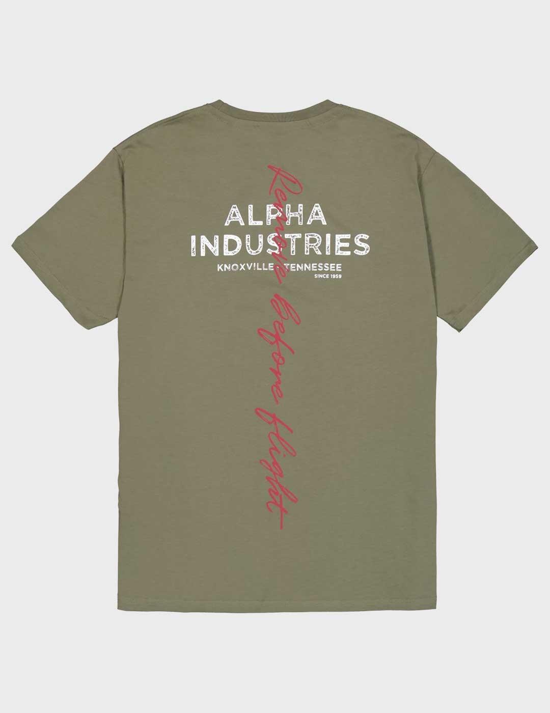 Alpha Signature Bp T camiseta verde para hombre