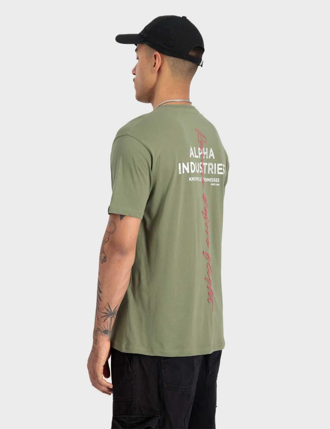 Alpha Signature Bp T camiseta verde para hombre