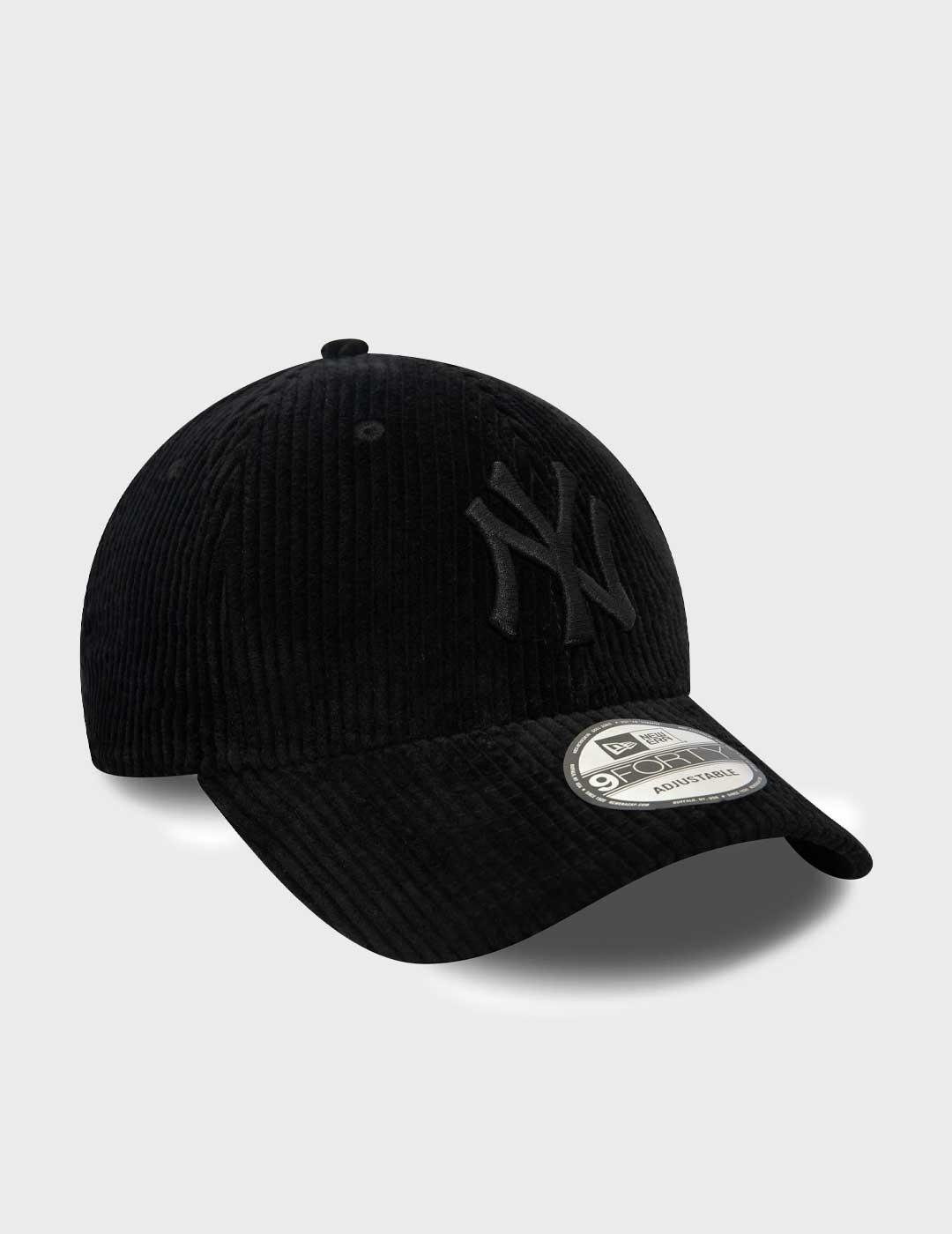 New Era Cord 9forty gorra negra para hombre y mujer