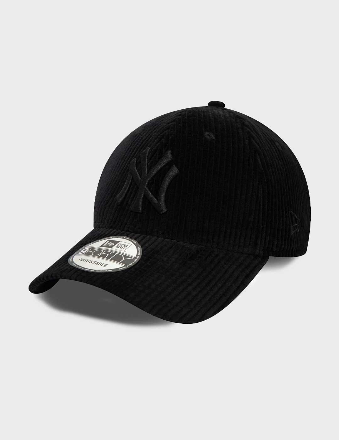 New Era Cord 9forty gorra negra para hombre y mujer