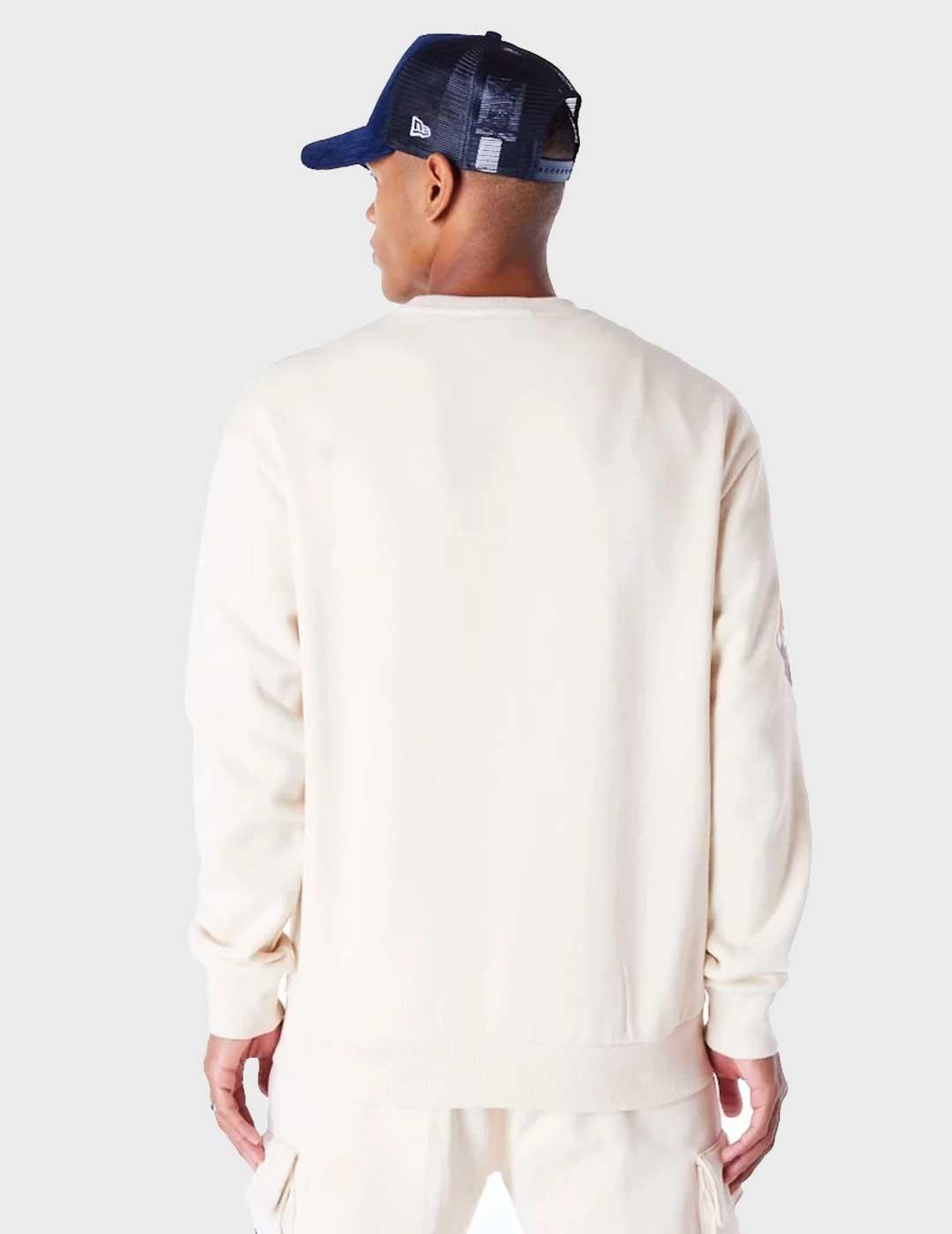 New Era Wrls series os crew sudadera beige para hombre