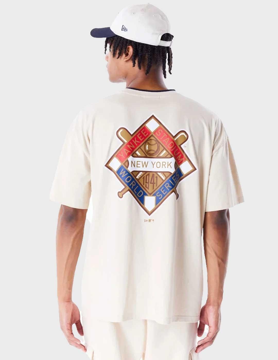 New Era Wrld series drp camiseta beige para hombre y mujer