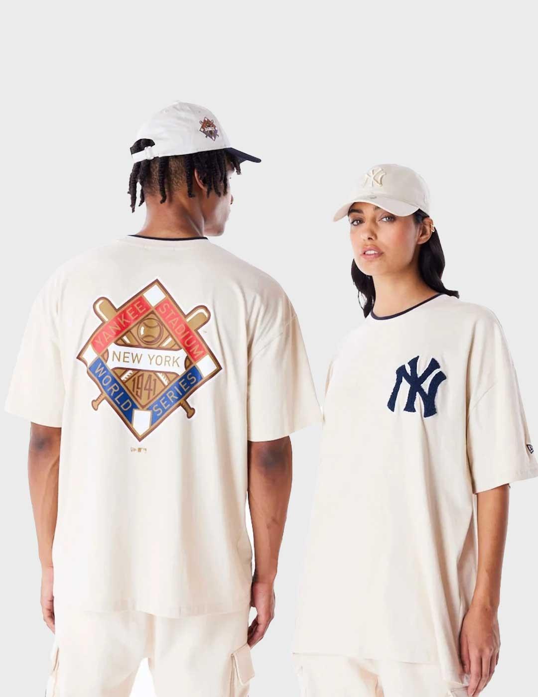 New Era Wrld series drp camiseta beige para hombre y mujer