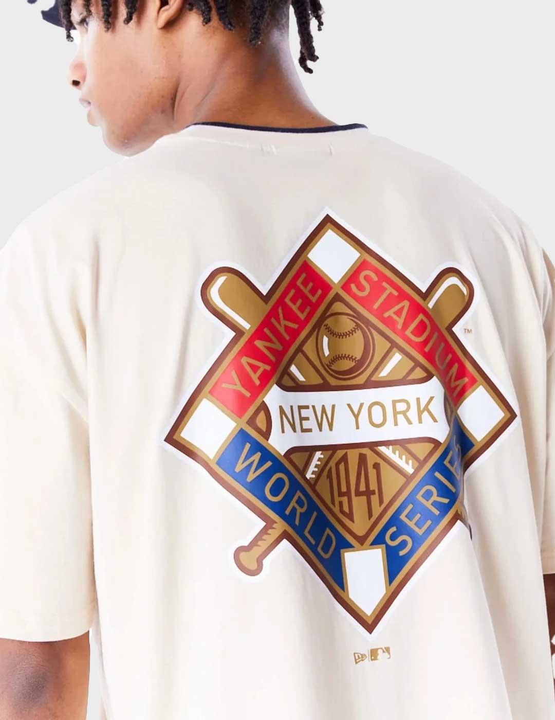 New Era Wrld series drp camiseta beige para hombre y mujer