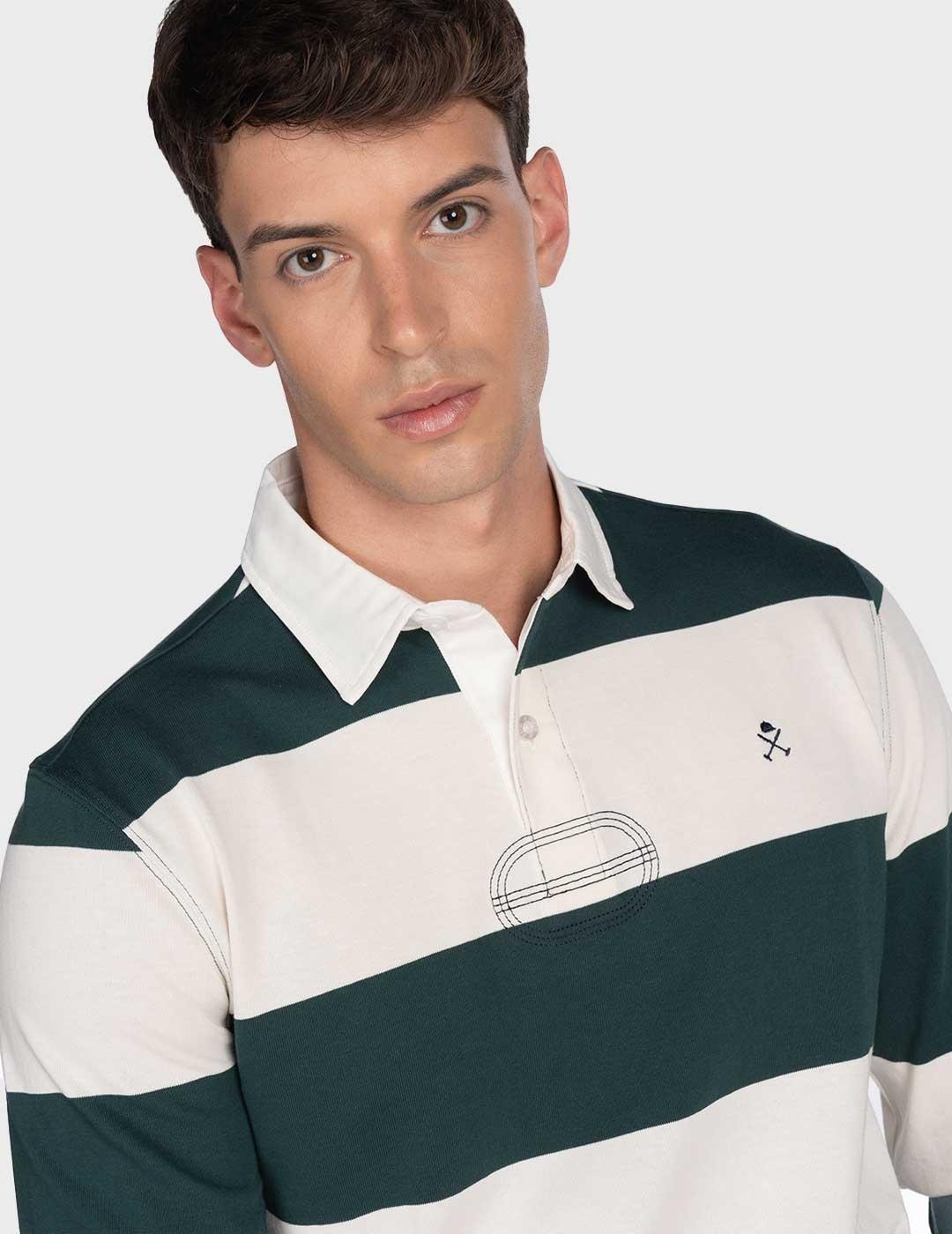 Harper & Neyer Rugby polo verde para hombre