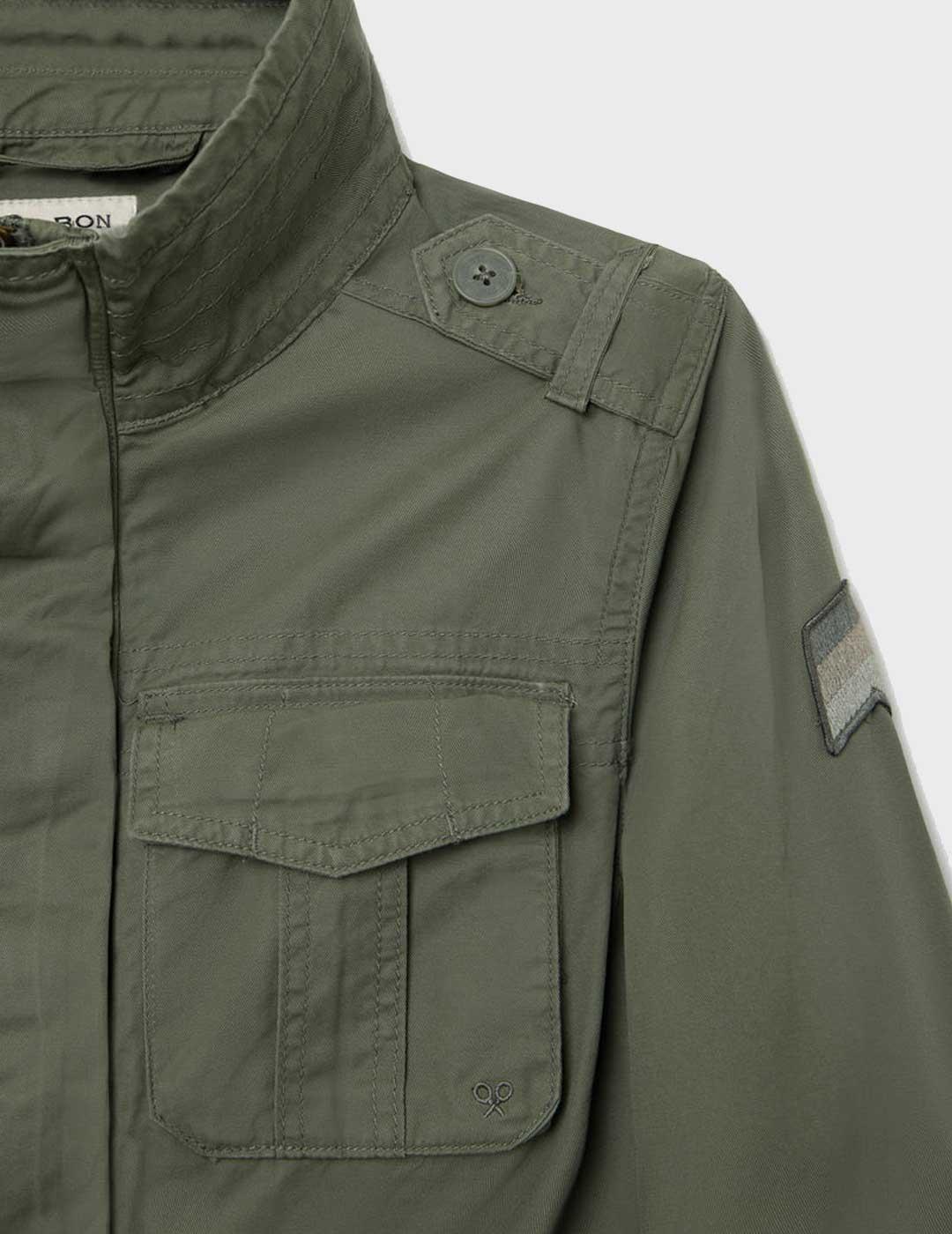 Silbon chaqueta militar verde para hombre