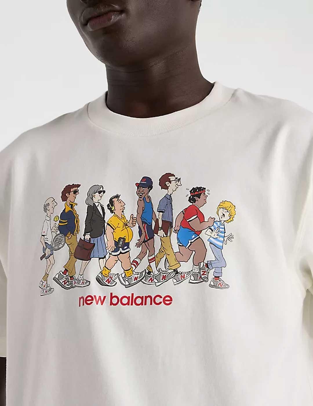 New Balance Athletics relaxes archive walk camiseta blanca