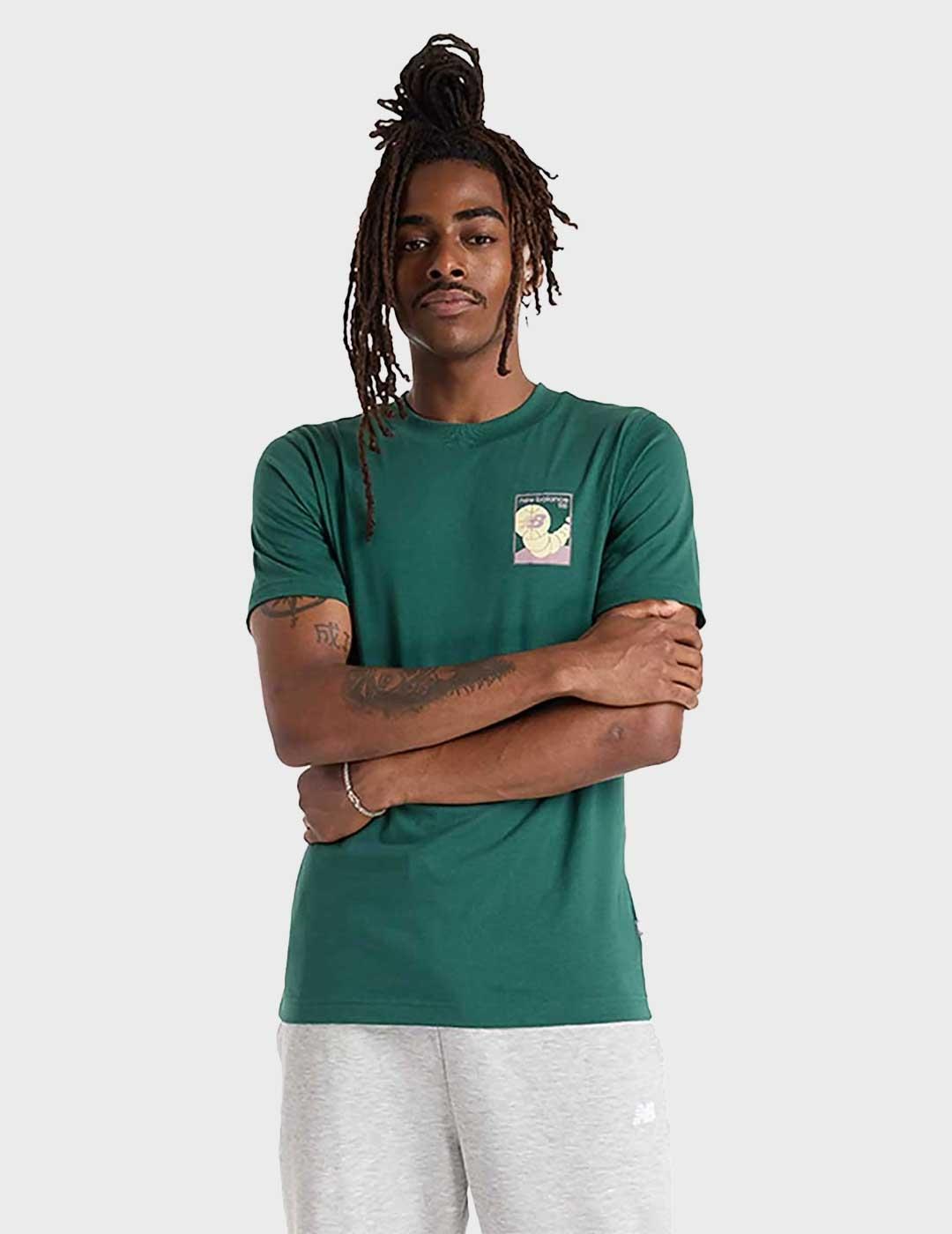 New Balance 550 camiseta verde para hombre y mujer