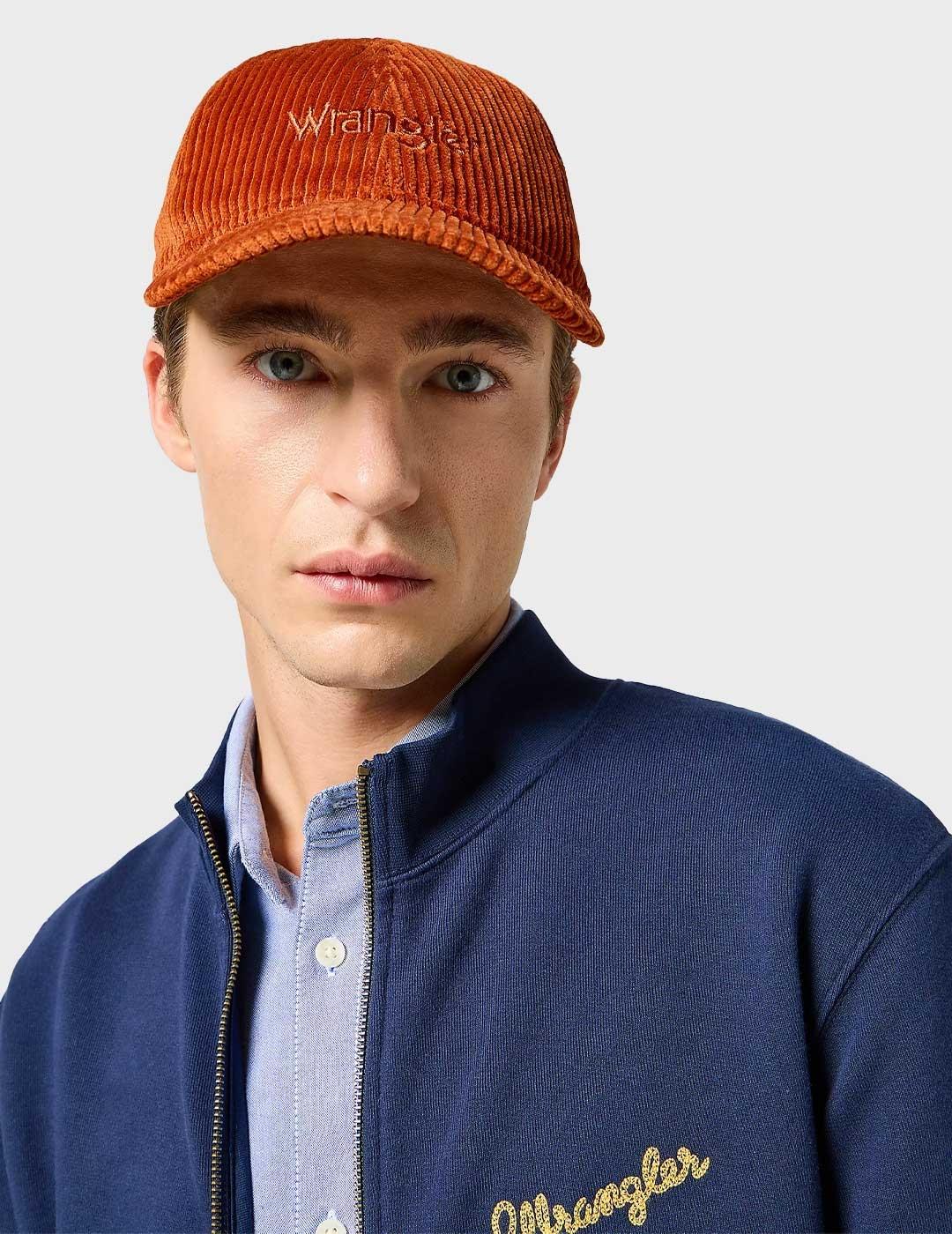 Wrangler Corduroy gorra marrón para hombre y mujer