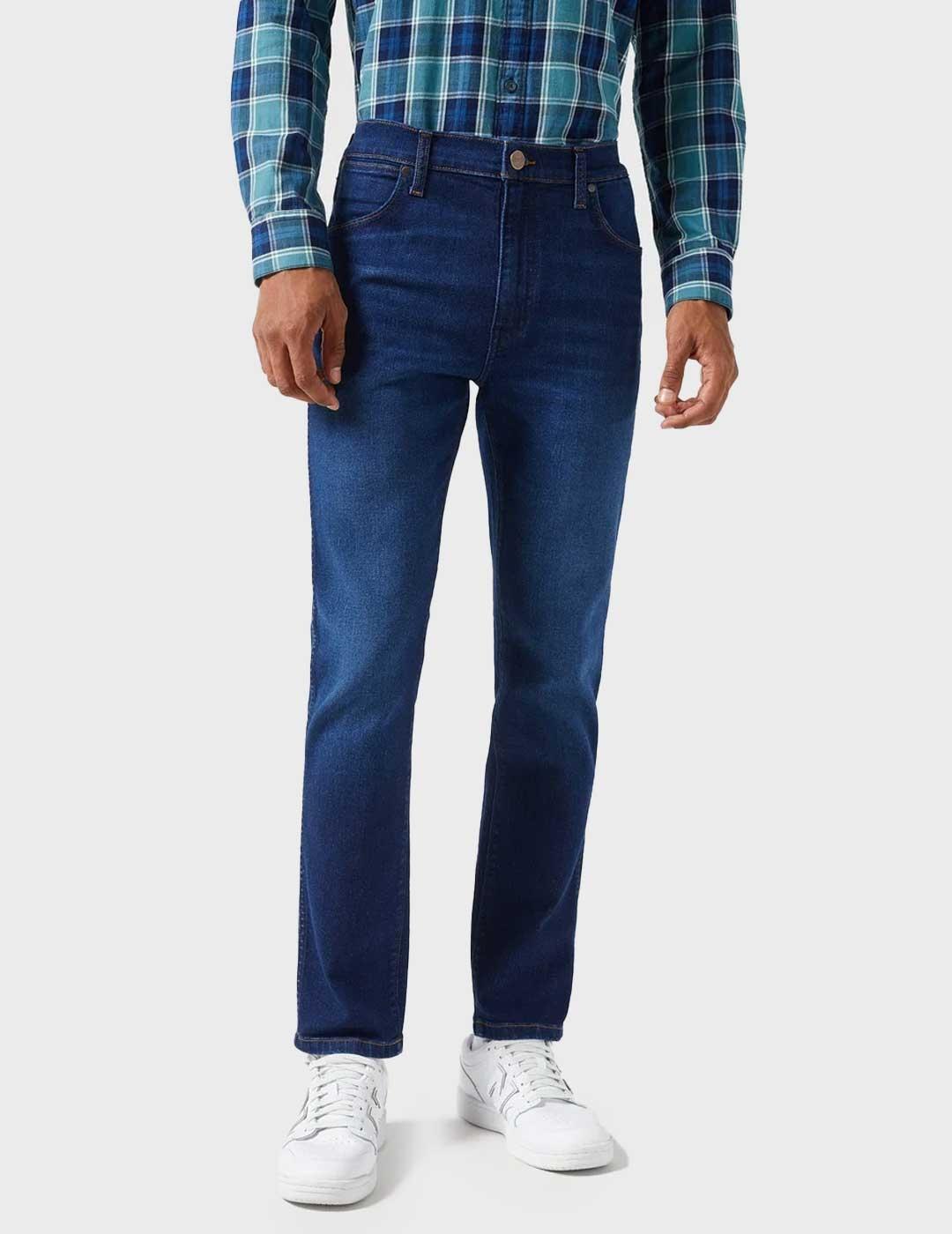 Wrangler Larston slim pantalón azul para hombre