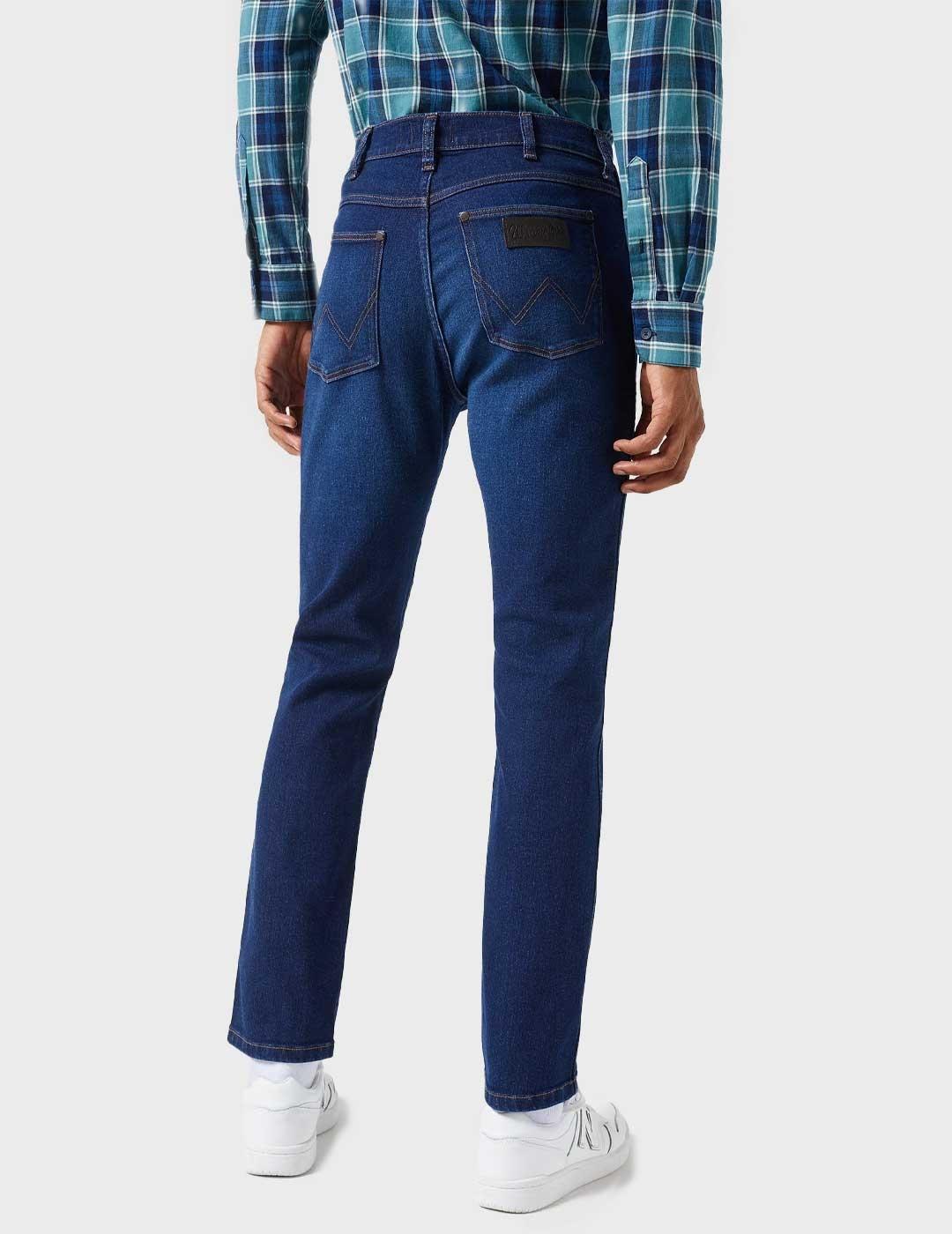 Wrangler Larston slim pantalón azul para hombre