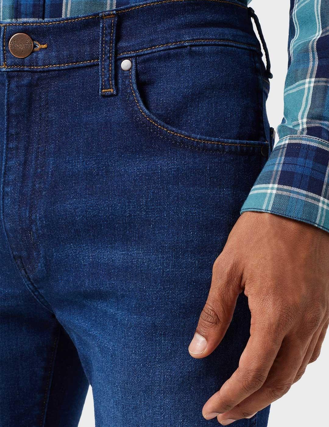 Wrangler Larston slim pantalón azul para hombre