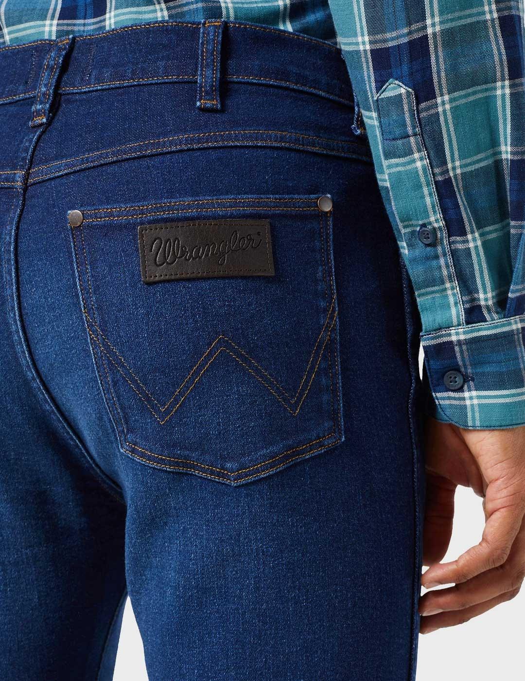 Wrangler Larston slim pantalón azul para hombre