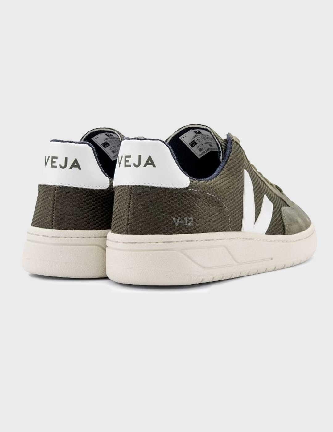 Veja V-12 B-MESH zapatilla verde oliva para hombre