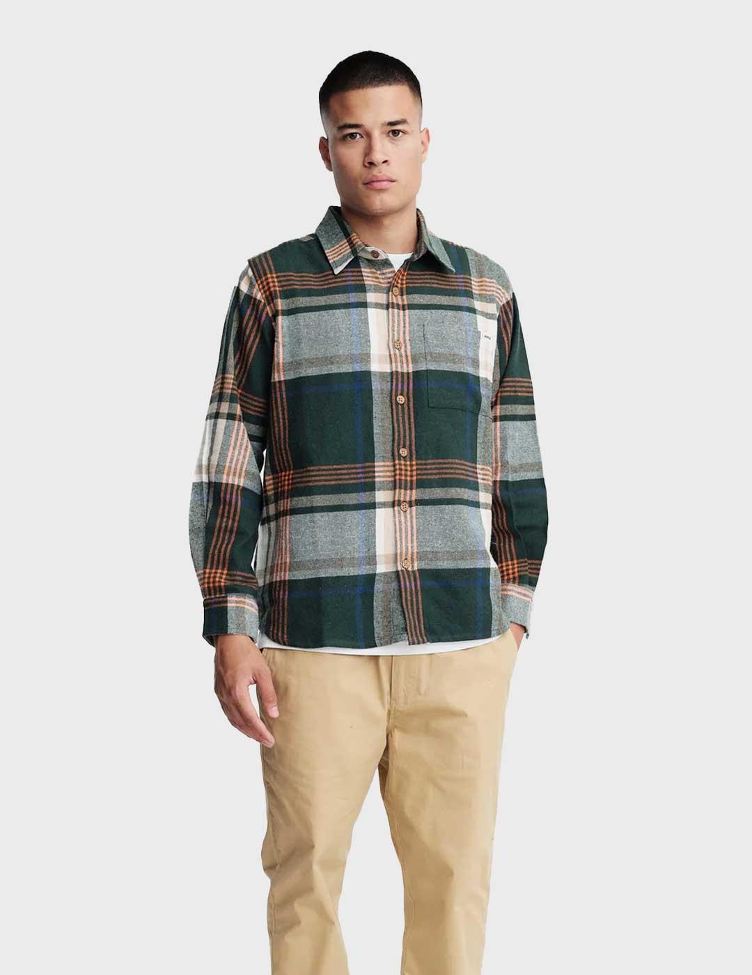 Parlez Rotan Check camisa verde para hombre